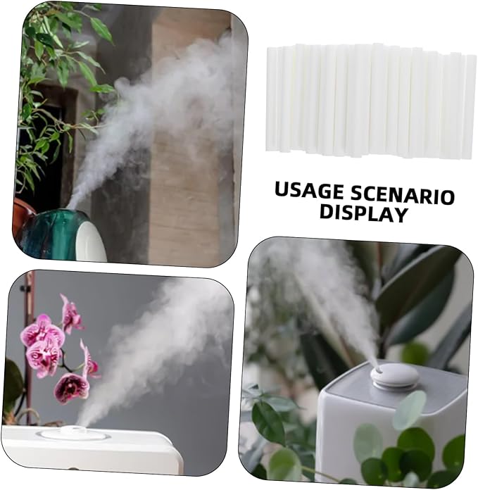50pcs Humidifier Replacement Filter Sticks Absorbent Cotton Diffuser Wands for Essential Oils Compatible with Various Models White - AquaVibe