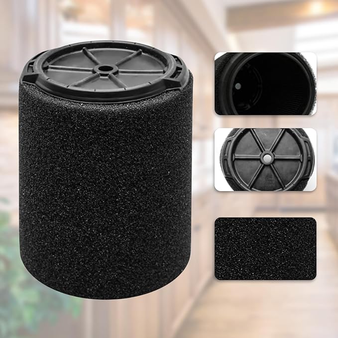 2 Pack VF7000 Replacement Filter Compatible with Ridgid 5-20 Gallon and Husky 6-9 Gallon Wet/Dry Vacuums Foam Wet Application Only Vac - AquaVibe