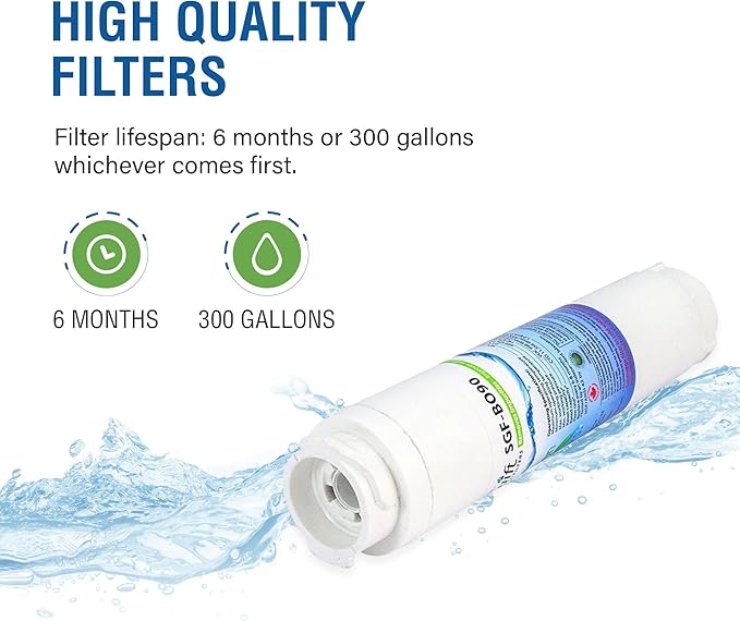 Swift Green Filters SGF-BO90 Compatible Refrigerator Water Filter for 644845,740570, Borplftr10,9000194412,9000077104, Made in USA, White (2 Pack)
