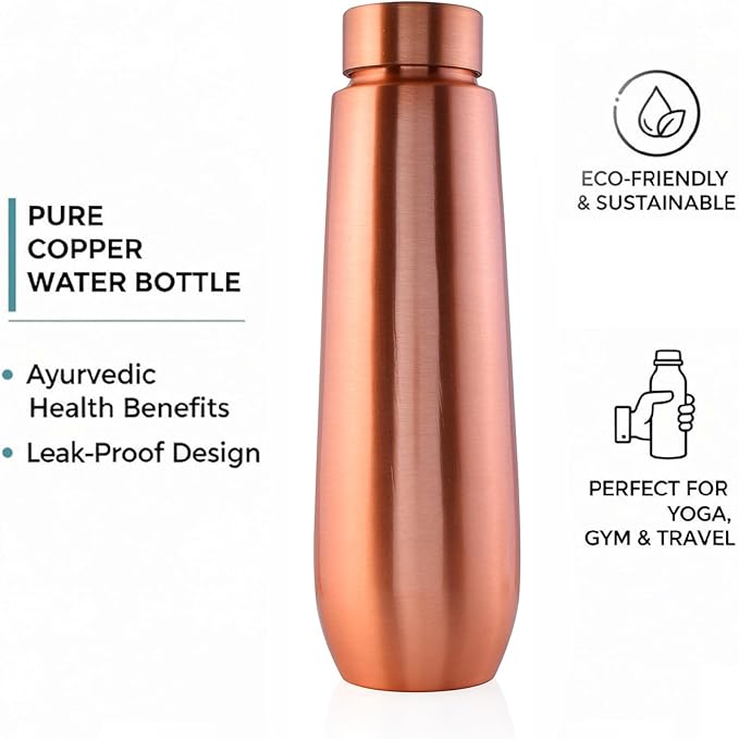 Copper Water Bottle A Leak Proof Ayurvedic Pure Copper Vessel