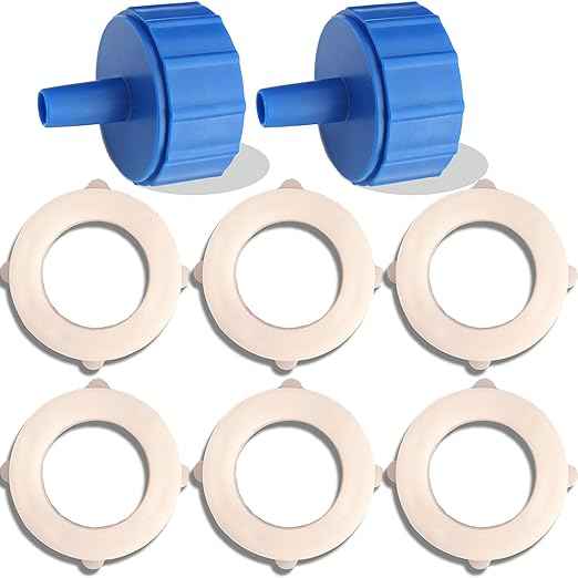 6-Pack Replacement Gasket Seals and 2-Pack Adapters for Sawyer Products Water Filtration System