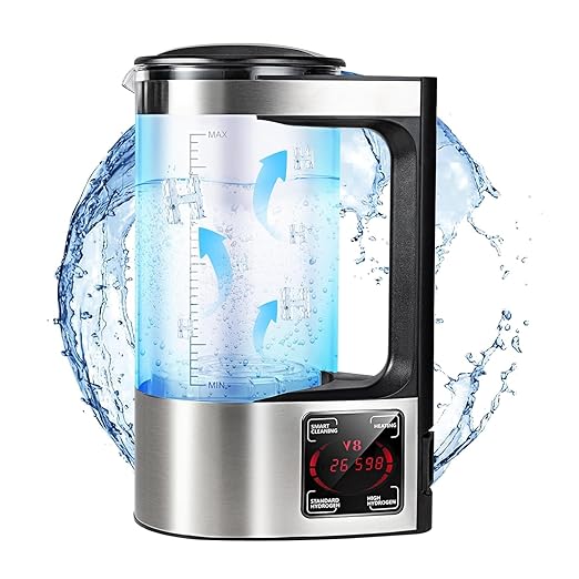 Hydrogen Water Bottle 68oz, Hydrogen Water Bottle Generator with SPE and PEM Technology, Alkaline Hydrogen Water Machine, Balanced Water PH Levels