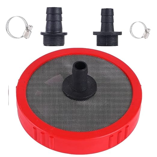 Household Hose Filter, Water Pump Sedimentation Filter,40 Mesh 304 Stainless Steel,Including 2 Connecting Ports(ID1/2'',ID3/4'') and 2 Clamps,Used for Sprayer Pump, Pressure Washer