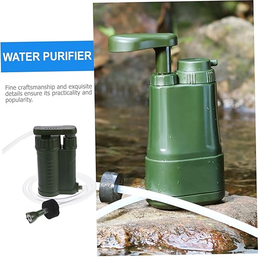 1pc Portable Emergency Water Filter Pump Compact Water Purifier for Camping Hiking and Survival Durable Materials Lightweight Design for
