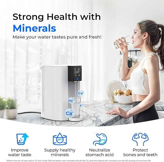 [Mineral] Waterdrop CoreRO Reverse Osmosis System, NSF/ANSI 58 & 372 Certified, 7-Stage Countertop Reverse Osmosis Water Filter, No Installation Required, Reduce PFAS, BPA Free, WD-C1SL