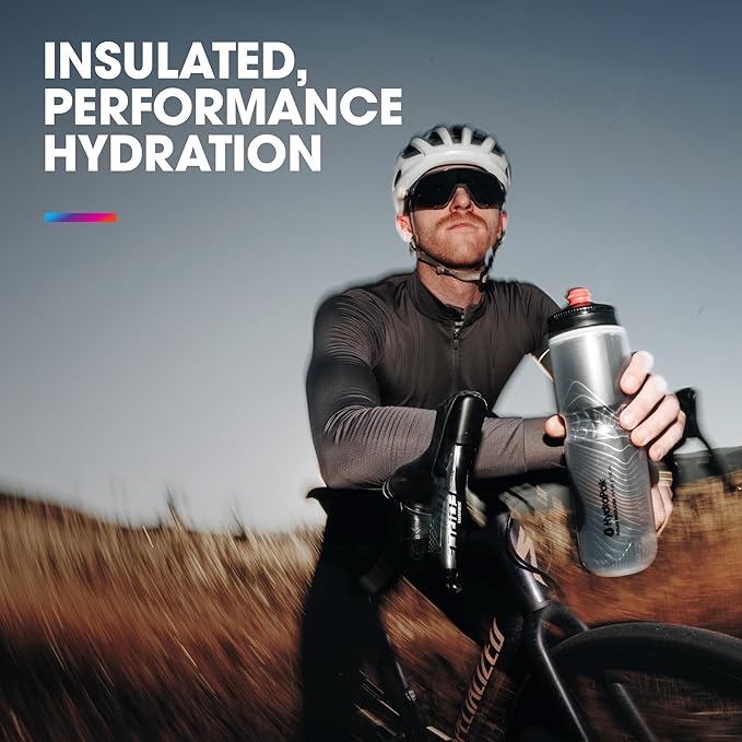 HydraPak Polar Surge Insulated Bike Water Bottle 2-Pack (20oz or 24oz) - High Flow, Fits Most Bike Cages, For Cycling & Sports | Insulated, 2-Pack, High Flow, Fits Most Bike Cages, For Cycling & Sports