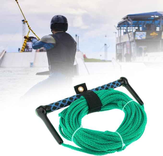 Water Ski Rope, Wakeboard Surfing Tow Rope with Handle Grip, Multifunctional Wake 23M for Water Skis Wakeboard Accs