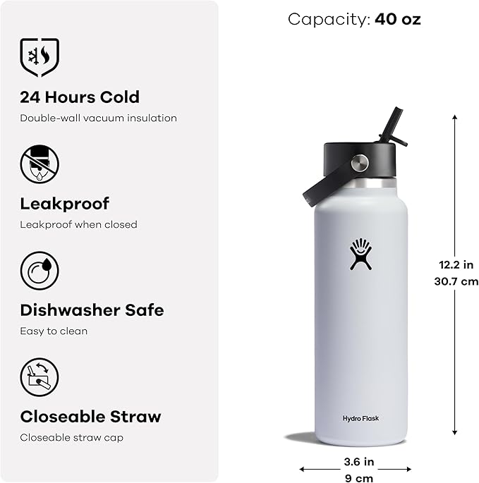 Hydro Flask 40 Oz Wide Flex Straw Cap Zinnia
