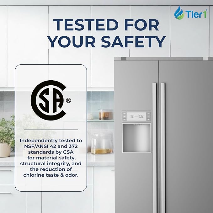 Tier1 RWF1110 9000 077104 Refrigerator Water Filter | Replacement for Bosch 644845, REPLFLTR10, UltraClarity, 11034152 Fridge Filter - Up to 12 Months Supply | Easy Install | Odor Control (2-pk)