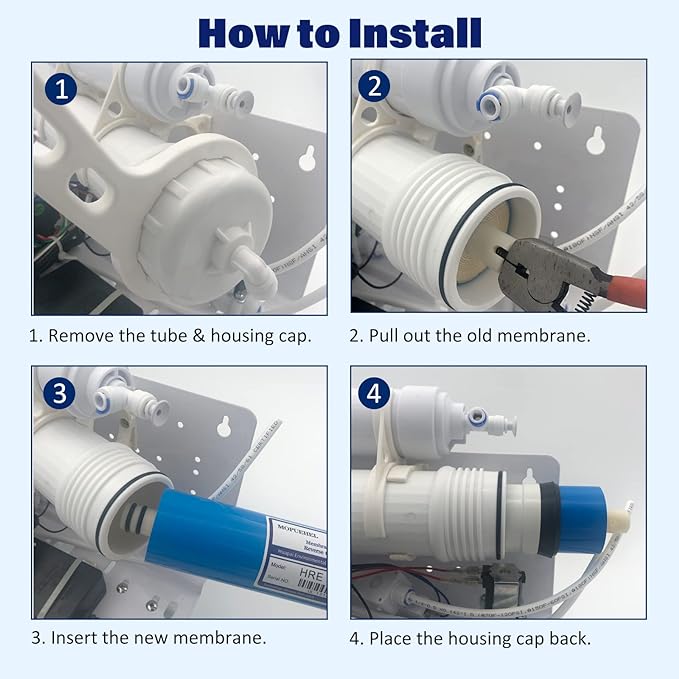 75 GPD RO Membrane Filter Replacement, Reverse Osmosis Membranes, Compatible for iSpring RCC7 / RCC7AK / RCC7P / RCC7P-AK / RCC7D / RCC7U, APEC ROES-UV75-SS/ROES-UV75 / ROES-PH75 (1 Pack)