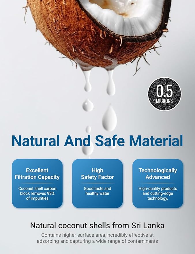 UKF8001 Water Filter Compatible with mayt*ag UKF8001, UKF8001AXX, UKF8001P, Replacement for whirlpool 4396395,469006,EDR4RXD1,Fit for Filter 4, RFC0900A, UKF8001AXX-200, 469006,4pack,by Cobectal - AquaVibe