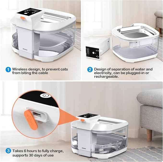 Cat Water Fountain LOXIBAO, 4.5L Large-Capacity Automatic Stainless Steel Pet Fountain with Drinking Spout, High-Capacity Rechargeable Cat Water Fountain - Ultra Quiet Pump for Cats & Dogs,2 Filters