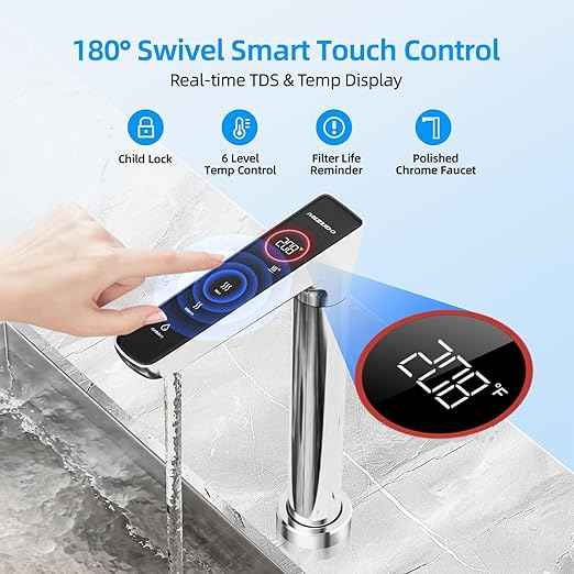 2-in-1 RO System & Instant Hot Water Dispenser, MIZUDO 800GPD Tankless Reverse Osmosis Water Filter, 9 Stage Under Sink RO System, 3:1 Pure to Drain, Hot and Cold Smart Faucet