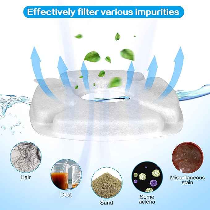 32 Pcs Cat Fountain Replacement Filters 16 Pack Cat Water Fountain Replacement Filters with 16 Pack Pre-Filter Sponges, Filter Fit for 95oz/2.8L Automatic Pet Fountain Cat Water Fountain
