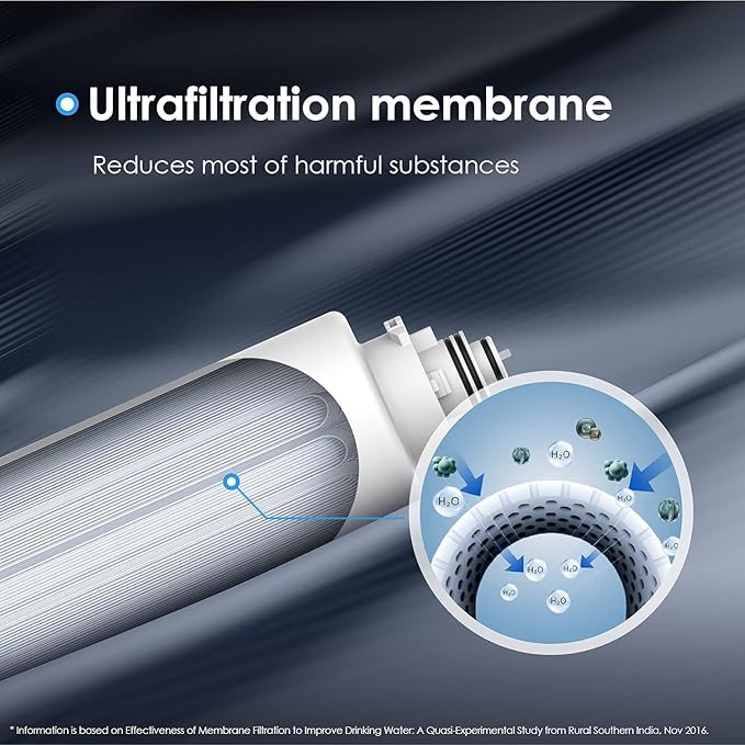 Waterdrop TSUF Ultra-Filtration Under Sink Water Filter, Replacement for Waterdrop TSU-W 3-Stage Ultra-Filtration Under Sink Water Filter System, 0.01 Micron, 4000 Gallons High Capacity, 1 Pack