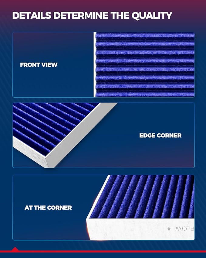 KAX Premiun Cabin Air Filter CF9597A Replacement for Chrysler Town & Country 2001-2007, Dodge Grand Caravan, Caravan, Chrysler Pacifica 2004-2008, Strong Adsorption w/Upgraded Activated Carbon