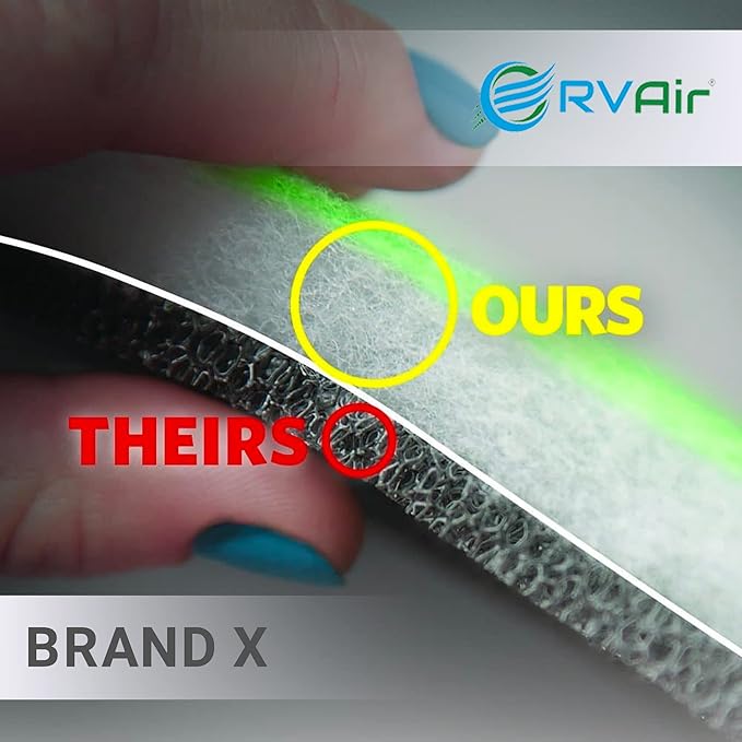 AC Filter - Air Conditioner Replacement Filters - RV Air Cleaner - Camper Accessories for Travel Trailers - Easy to Install Vent Filter - 12.875 x 5.5 x 0.75 in (4 Filters for AC 160G)