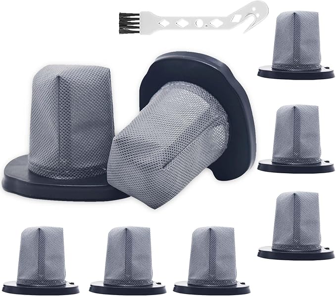 8 Pack CH701 Hand Vacuum Filter, Washable, Replacement Filter for Models: Shark Cyclone PET Handheld Vacuum CH701, CH701C, CH700WM, CH700, Replaces Parts XDCFCH700, Grey - AquaVibe