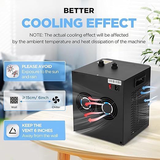 1/3HP Ice Bath Water Chiller with Hose, External Filter & Pump- Water Chiller for Cold Plunge, Portable Cooling System Home Gym & Recovery Therapy, 110V