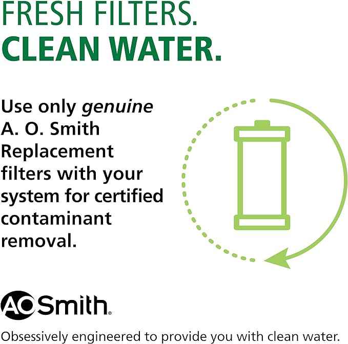 AO Smith 4.5"x10" 20 Micron Sediment Water Filter Replacement Cartridge - For Whole House Filtration Systems - AO-WH-PREL-RP