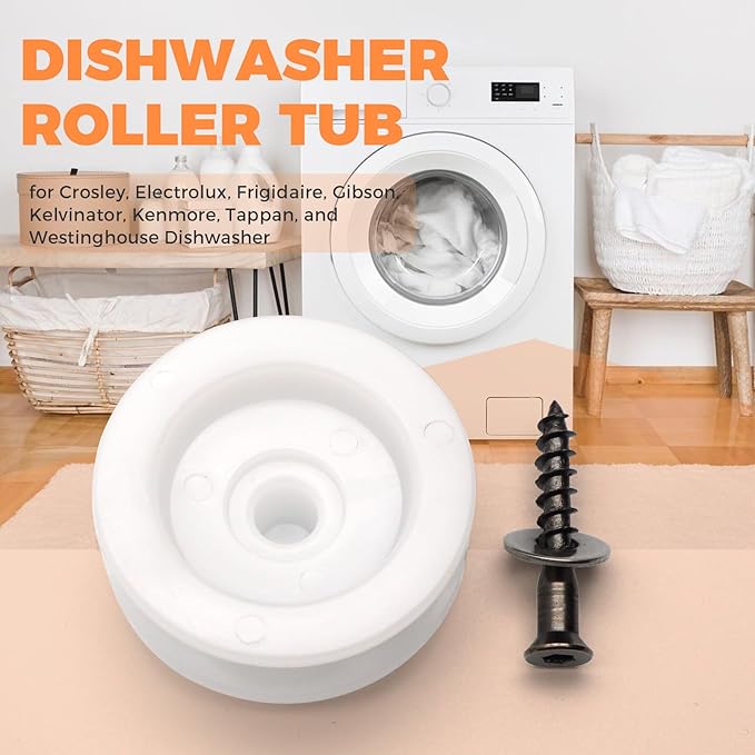 Dishwasher Tub Dishrack Roller 5304507405 for Frigidaire Dishwasher, Upper Dishrack Roller Replaces 154333903 154333902 5300809917 154333901 154213401 154080001