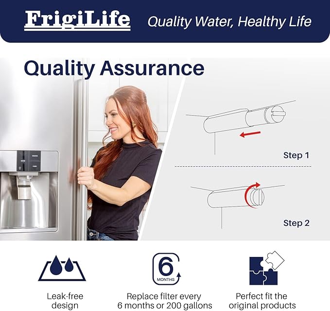 RWF5800A Refrigerator Water Filter Replacement for Frigidaire EPTWFU01 Pure Source Ultra II, Pure Source Ultra 2, EWF02, SCWFTCTO, CLCH128 GP006 DE022 and Pure Air Ultra 2 Air Filter 3 Combo