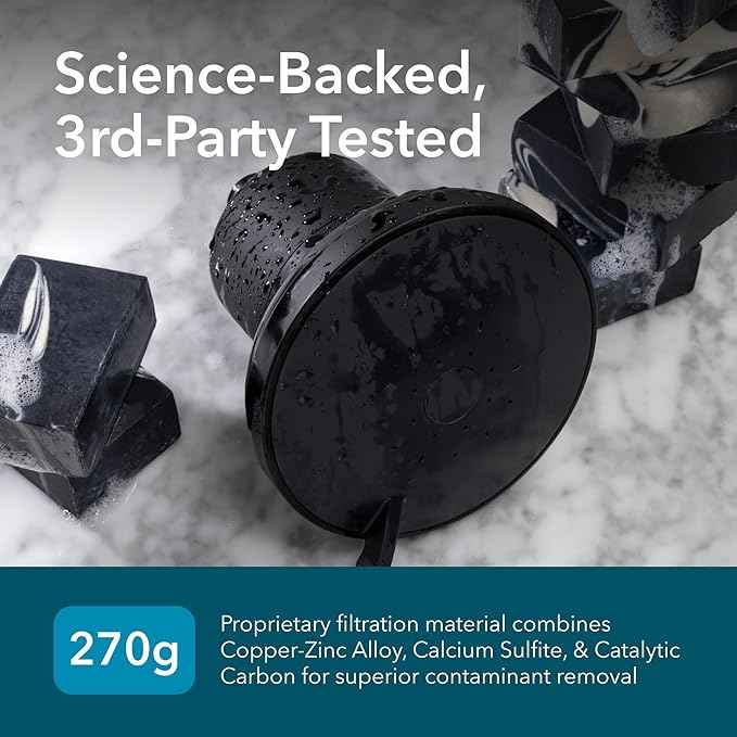 AquaTru Shower Filter High-Output Replacement Cartridge | Triple-Stage Filter Helps Reduce Chlorine, Chloramine, and Other Harmful Contaminants for Soft and Healthy Skin and Hair