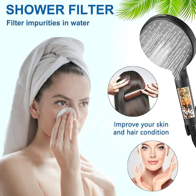 Replacement Filter for Shower Head,Compatible with SR SUN RISE Handheld Shower Head Cartridge,for Hard Water Remove Chlorine and Harmful Substances.(4 Pack)
