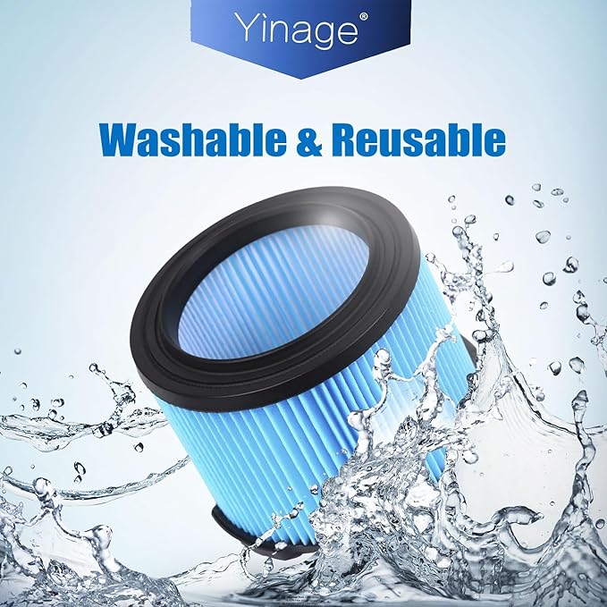 VF3500 Replacement Filter for Shop Vacuum 3-4.5 Gallon Wet Dry Vacuums, 3-Layer Filters for WD4050, WD3050, WD4080, WD4522, 4000RV, 4500RV 2pcs - AquaVibe