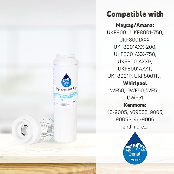 Replacement for MFI2569YEM0 Refrigerator Water Filter - Compatible with Maytag UKF8001 Fridge Water Filter Cartridge
