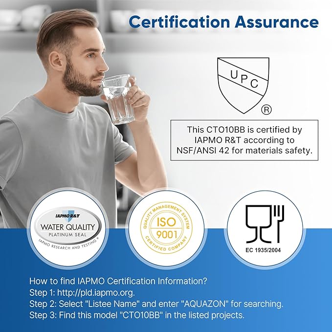 PUREPLUS 5 Micron 10"x4.5" Whole House Water Filter Replacement Bundle 2 Pack – 1× CTO Chlorine Taste Odor Reduction + 1× KDF Heavy Metal Filter – Fits Standard Housings GXWH40L, WFHDC8001, FXHTC