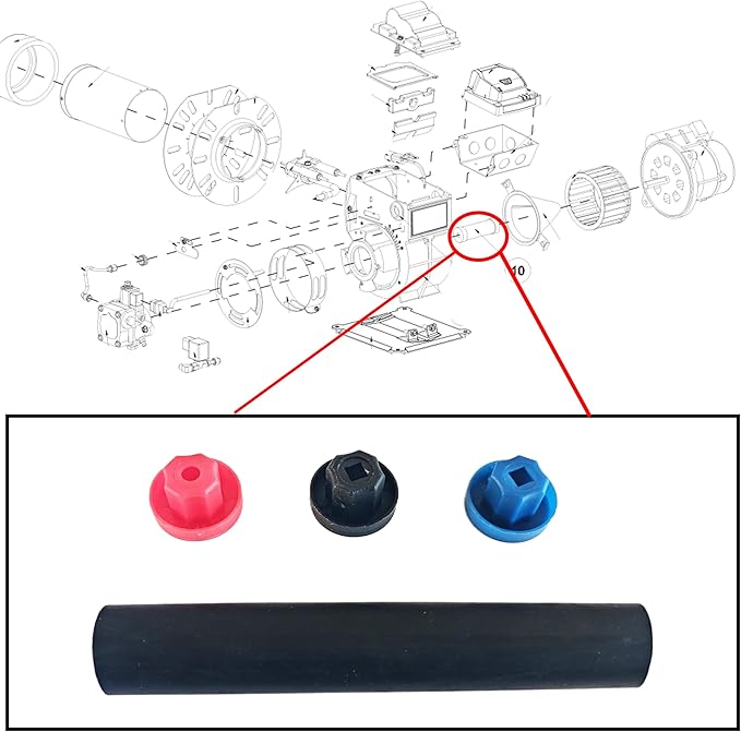 Replacement UNIVERSAL OIL BURNER motor COUPLING KIT 6"Cutable fits Beckett Wayne Carlin etc Burners