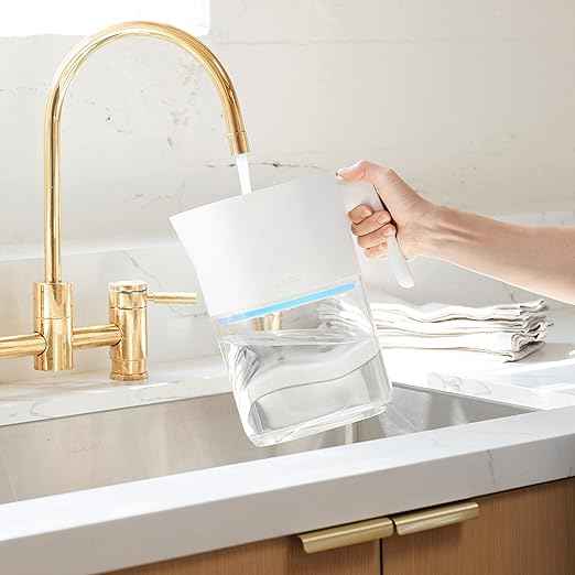LARQ Hydrated AF Set - Pitcher PureVis 1.9L, Pure White + 4 Advanced Filters
