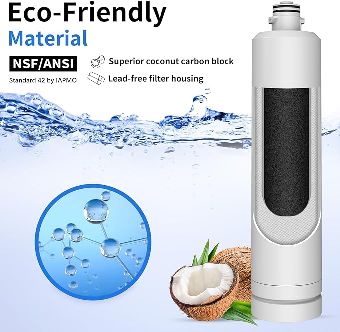 MIWF8200 Water Filter Compatible with Midea MIWF8200 MF-2812-R4, Midea MRF29D3AST, MRF29D6AST, MRF29D9BST Refrigerator (2 Pack)