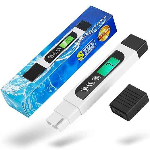 TDS Meter Digital Water Tester, Accurate and Reliable, Professional TDS, Temperature and EC Meter with Carrying Case, 0-9999ppm, Ideal ppm Meter for Drinking Water, RO/DI System, Aquariums