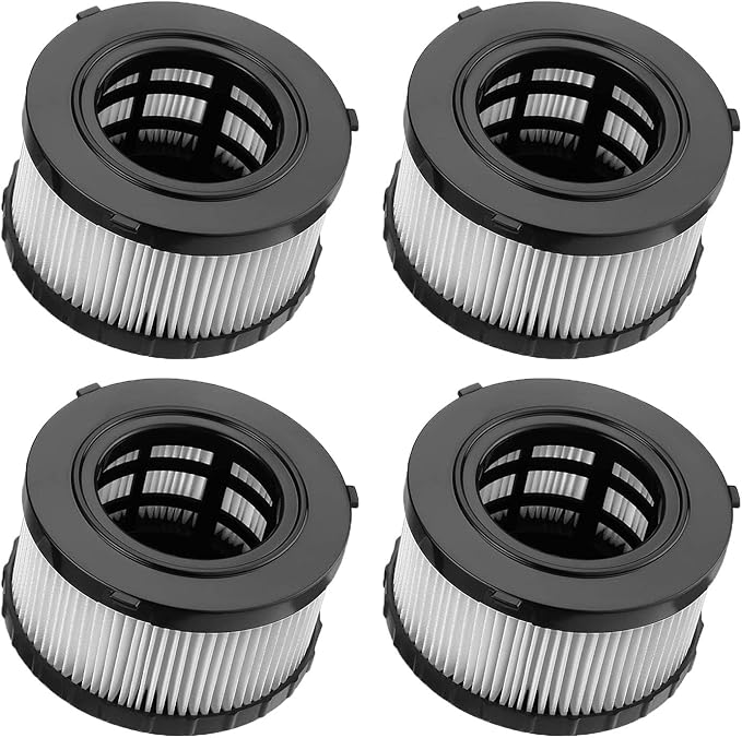 4 Pack DC5151H HEPA Filter Replacement Fit for DEWALT DC5151H DC515 DCV517 Wet Dry Vacuum