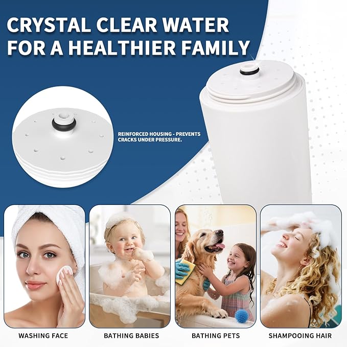 Shower Water Filter Cartridge - Compatible with Aquasana AQ-4100/4125/4105 Models (1 Pack)