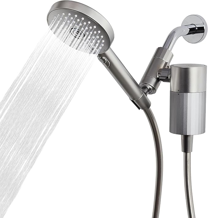 Sproos - Handheld Showerhead, High Performance Filtration System for Healthier Hair and Skin, Extra Long 70 Inch Hose, 3 Customized Spray Functions, 6 Colors (Moonlight, Shower Filter Set)