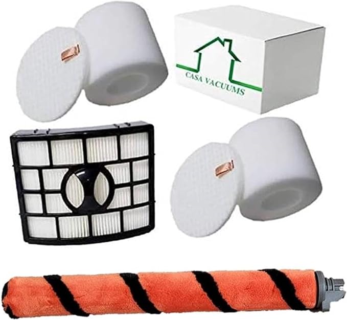 Soft Brushroll & 2+1 Filter Kit for Shark APEX DuoClean Powered Lift-Away AZ1000 AZ1002 AZ1003BRN AX950 AX951 AX952 NV830 NV831 NV835 ZU881 ZU885. Part nos. 1173FT950 XFF650 XHF650 - AquaVibe