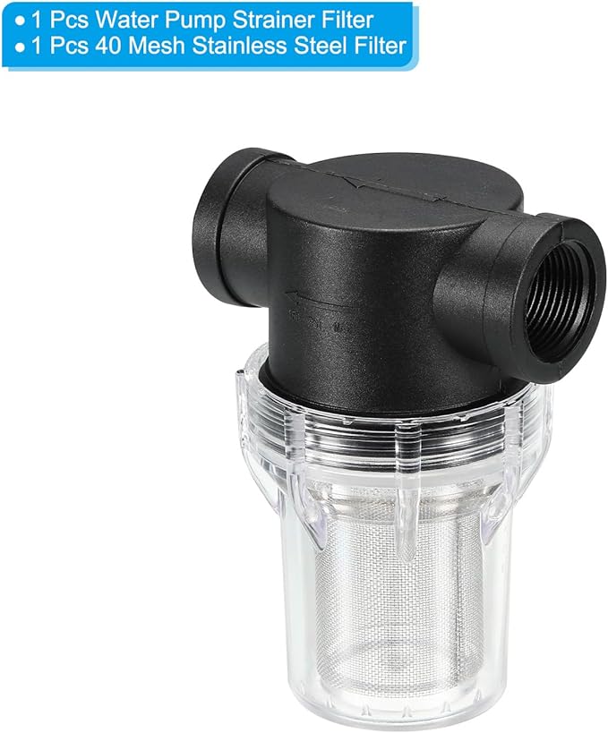 PATIKIL 3/4 Inch Water Pump Strainer Filter, Pipe Water Pump Strainer with 40 Mesh Stainless Steel Filter Screen for Irrigation Garden