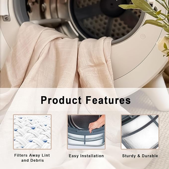 WE16X32537 WE16X2959 GE Dryer Lint Filter Trap Screen for GE Clothes Dryer, Dryer Lint Strainer WE16X32537 WE16X29597 AP7205579 - AquaVibe
