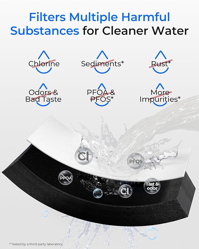 Waterdrop GSWF Refrigerator Water Filter, Replacement for GE® GSWF Smart Water 238C2334P001, Kenmore 46-9914, 469914, 9914, 3 Filters(Package May Vary)
