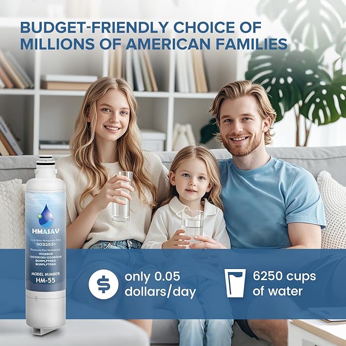 Bosch Water Filter Replacement - Ultra Clarity Pro Water Filter Bosch, BORPLFTR50, BORPLFTR55, Thermador Replacement for 12033030, 12028325, 11025825, B36CT80SNS, B36CL80ENS, WFC100MF, 1PACK - AquaVibe