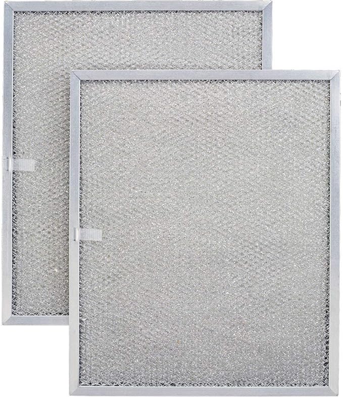Filter Everything 2-Pack Aluminum Range Hood Filter Replacement – Compatible with Kitch-N-Vent, Nutone, Rangeaire, Ventrola 99010196 – 8-1/4” x 11-1/4” x 3/8”