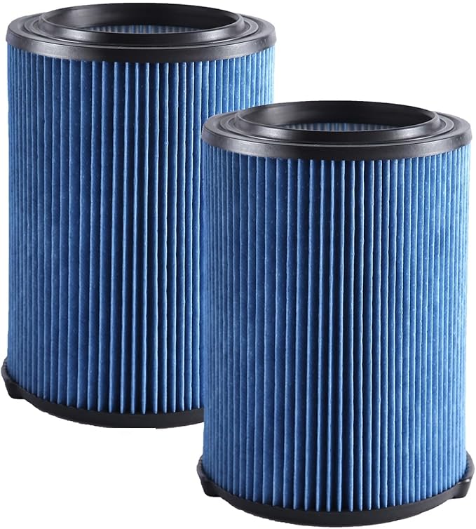 VF5000 Filter Compatible for Shop Vac 6-20 Gallon Wet Dry Vacuum Cleaner, Fits WD1450 WD0970 WD1270 WD09700 WD06700 WD1680 WD1851 WD1956 WD0970M0 WD0970EX0 2pcs - AquaVibe