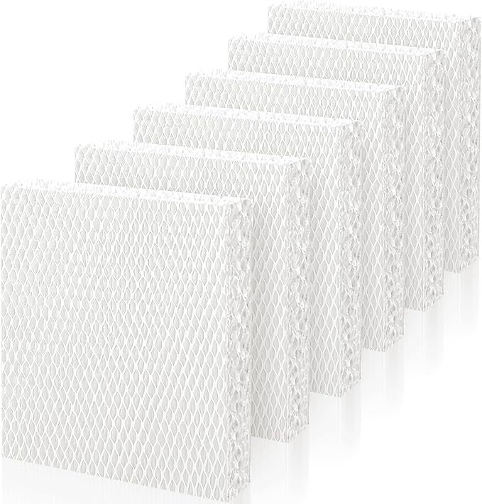 Colorfullife 6 Pack Humidifier Wicking Filter T for Honeywell Humidifier HEV615 HEV620 Series, for Honeywell HFT600 Humidifier Replacement Filter T, Replace Parts HFT600T & HFT600PDQ