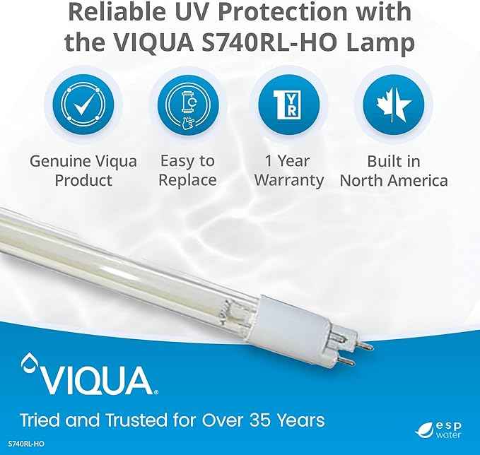 Viqua S740RL-HO UV Lamp for SPV-15, SP740-HO, SC-740 Series, Genuine OEM Ultraviolet Bulb