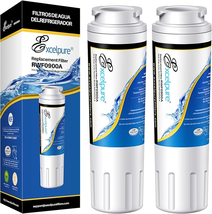 UKF8001 Replacement for Whirlpool FILTER 4, EDR4RXD1, 4396395, WRX735SDBM00, RWF0900A, EFF-6007A, MFI2568AES, MFI2569VEM, RFC0900A, WF295, PURICLEAN II, Refrigerator Water Filter, 2PACK - AquaVibe
