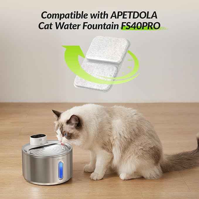 5 Pack Replacement Filter for FS40PRO Cat Fountain 135 fl oz/4L,6 Layer Filters for Pet Fountain