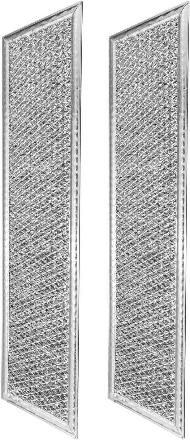 2Pcs 12-Layer Microwave Oven Mesh Grease Filter Aluminum Fit for GE and Monogram, 4 X 15 X 3/32 Inches Microwave Oven